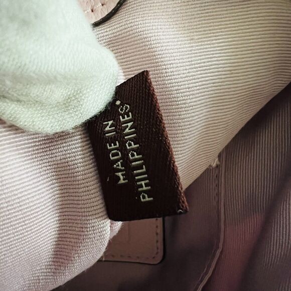 COACH Light Khaki Petal Signature Canvas Messenger Crossbody Bag - Picture 13 of 14